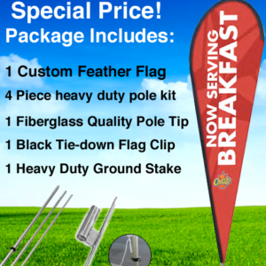 11 ft custom tear drop flag swoosher custom flag customize with your logo and company name