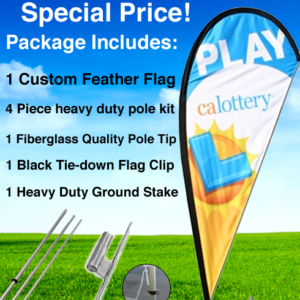 14 ft custom tear drop flag swoosher custom flag customize with your own design full color