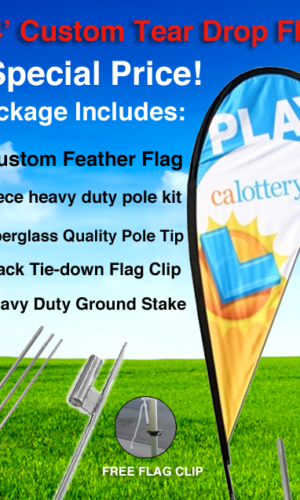 14 ft custom tear drop flag swoosher custom flag customize with your own design full color