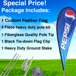 7 ft custom tear drop flag swoosher custom flag