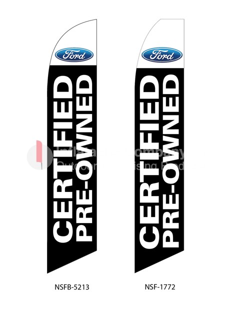 FORD Car Dealer Auto Lot Swooper Banner Feather Flutter Bow Tall Curved Top Flag 