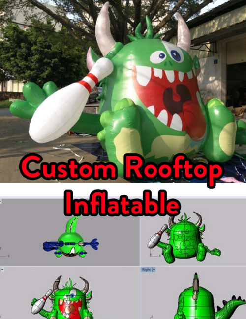 custom rooftop inflatable with your company logo.