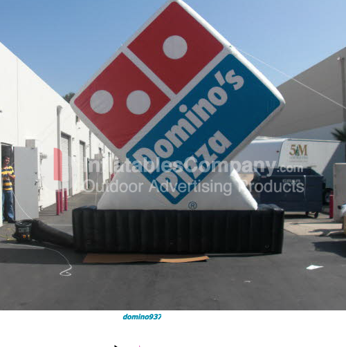 custom logo inflatables for dominos pizza